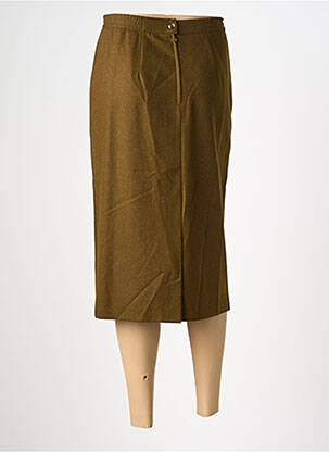 Jupe mi-longue taille à pinces vert CLAUDIA GIL femme
