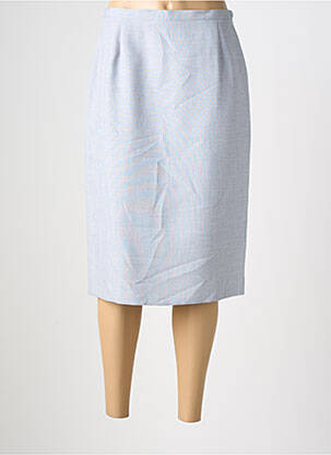 Jupe mi-longue taille à pinces bleu CLAUDIA GIL femme