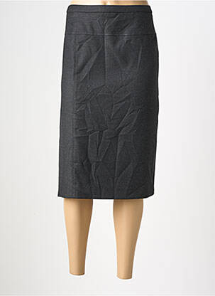 Jupe mi-longue coupe droite gris PAUPORTÉ femme