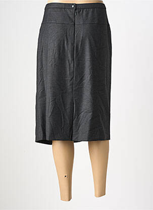 Jupe mi-longue coupe droite gris PAUPORTÉ femme