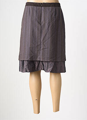 Jupe mi-longue coupe droite violet PAUSE CAFE femme