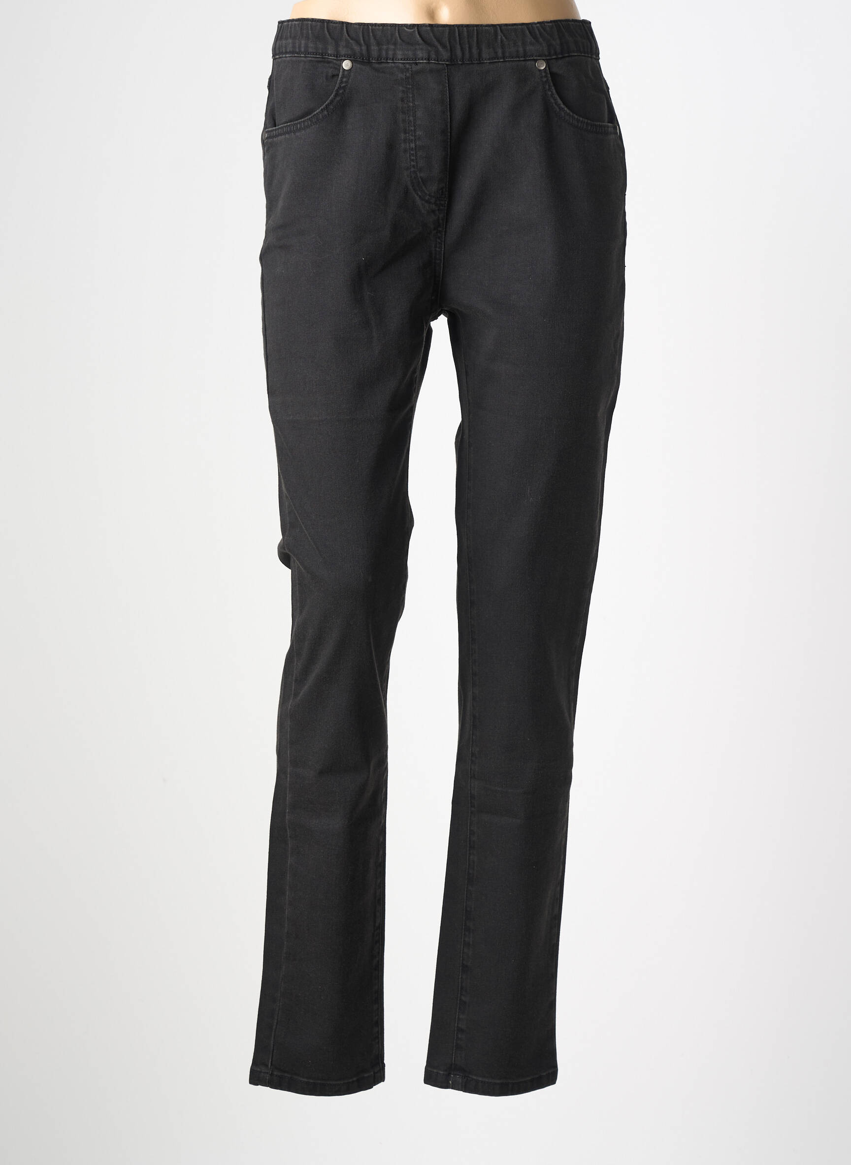 Jeans coupe slim stretch taille normale noir GRIFFON femme