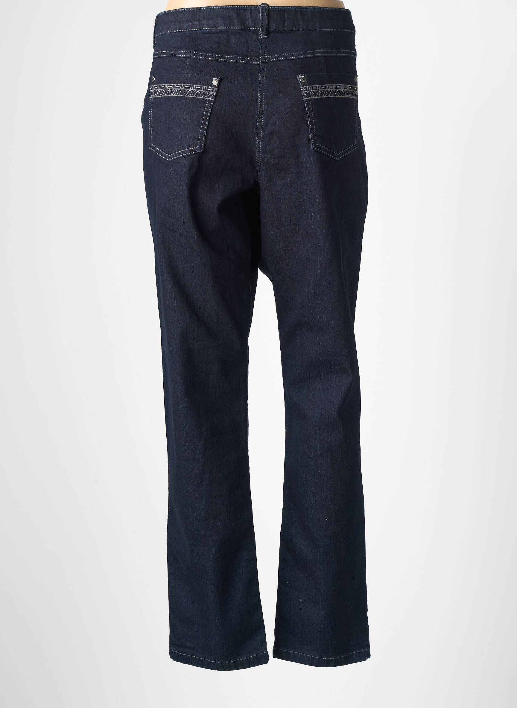Jeans coupe slim tissage brut taille normale bleu CHRISTINE LAURE femme