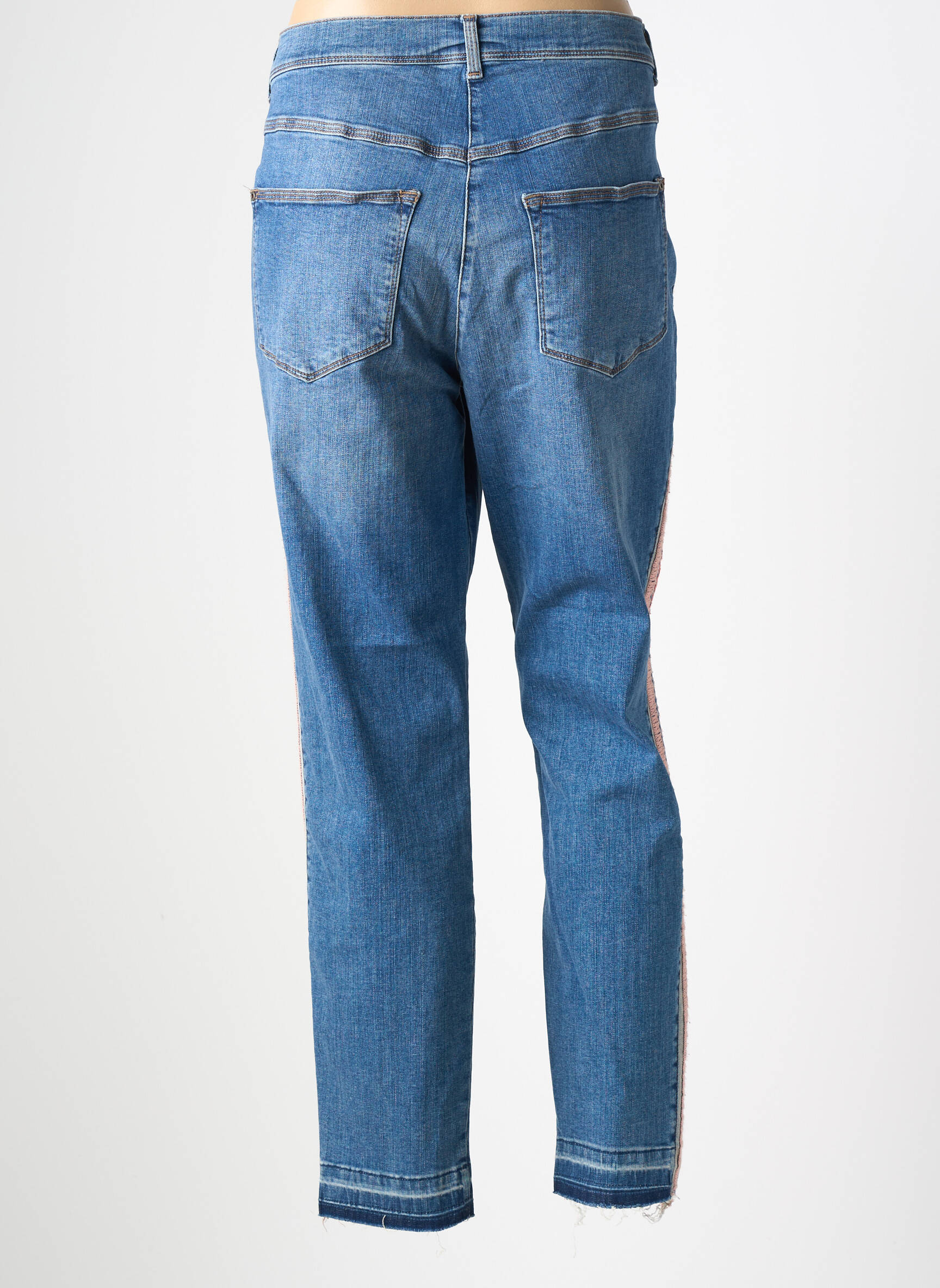 Jeans boyfriend stretch taille normale bleu BIANCA femme