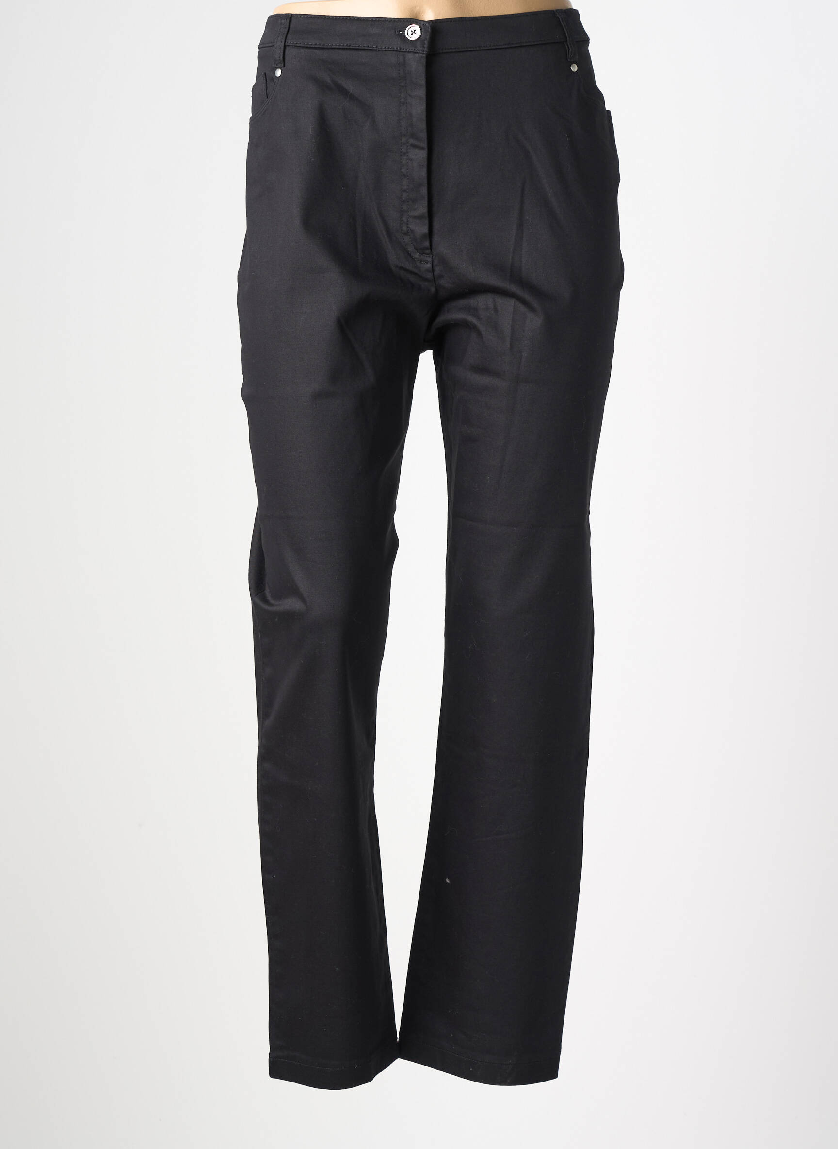 Jeans coupe slim taille normale taille normale noir CHRISTINE LAURE femme