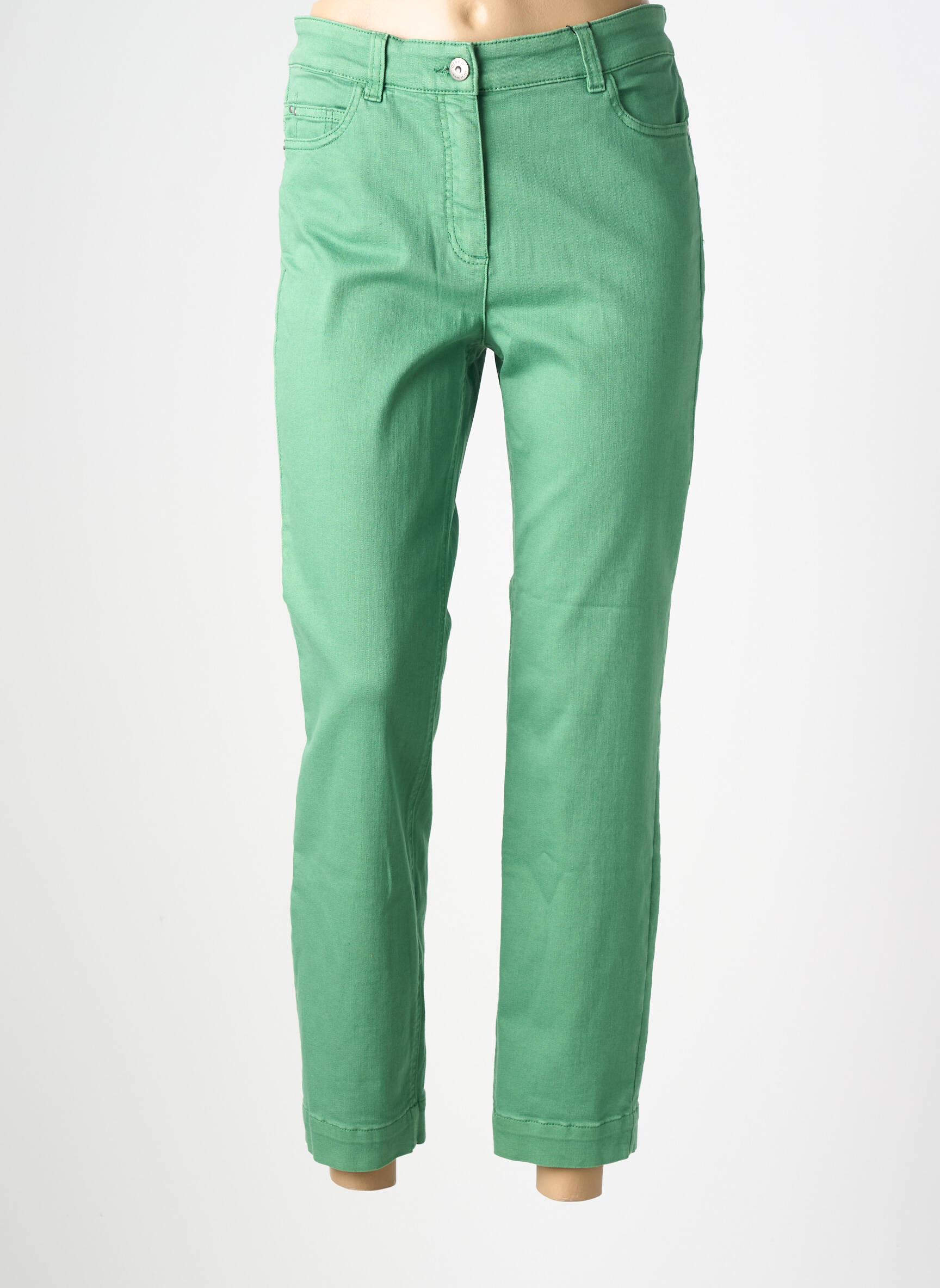 Jeans coupe slim stretch taille normale vert OLSEN femme