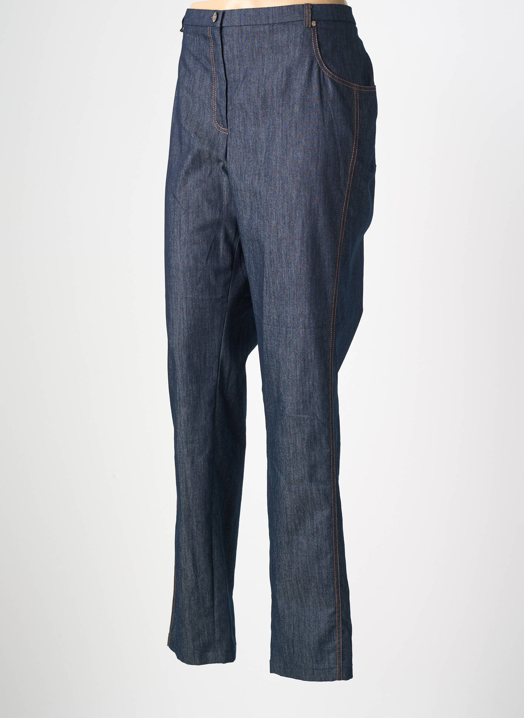 Jeans coupe slim stretch taille normale bleu PAUPORTÉ femme