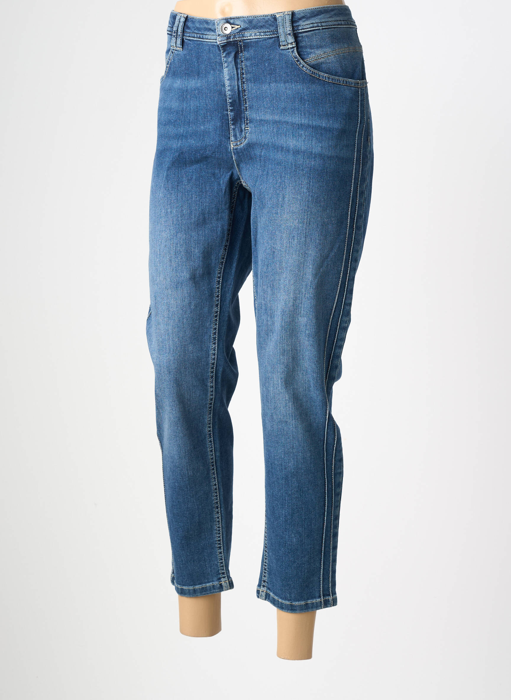 Jeans coupe slim stretch taille normale bleu RABE femme