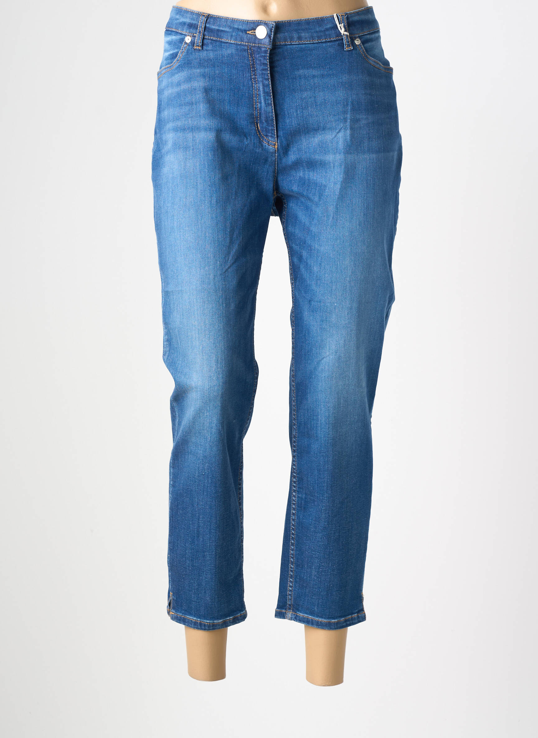 Jeans coupe slim stretch taille normale bleu TONI femme