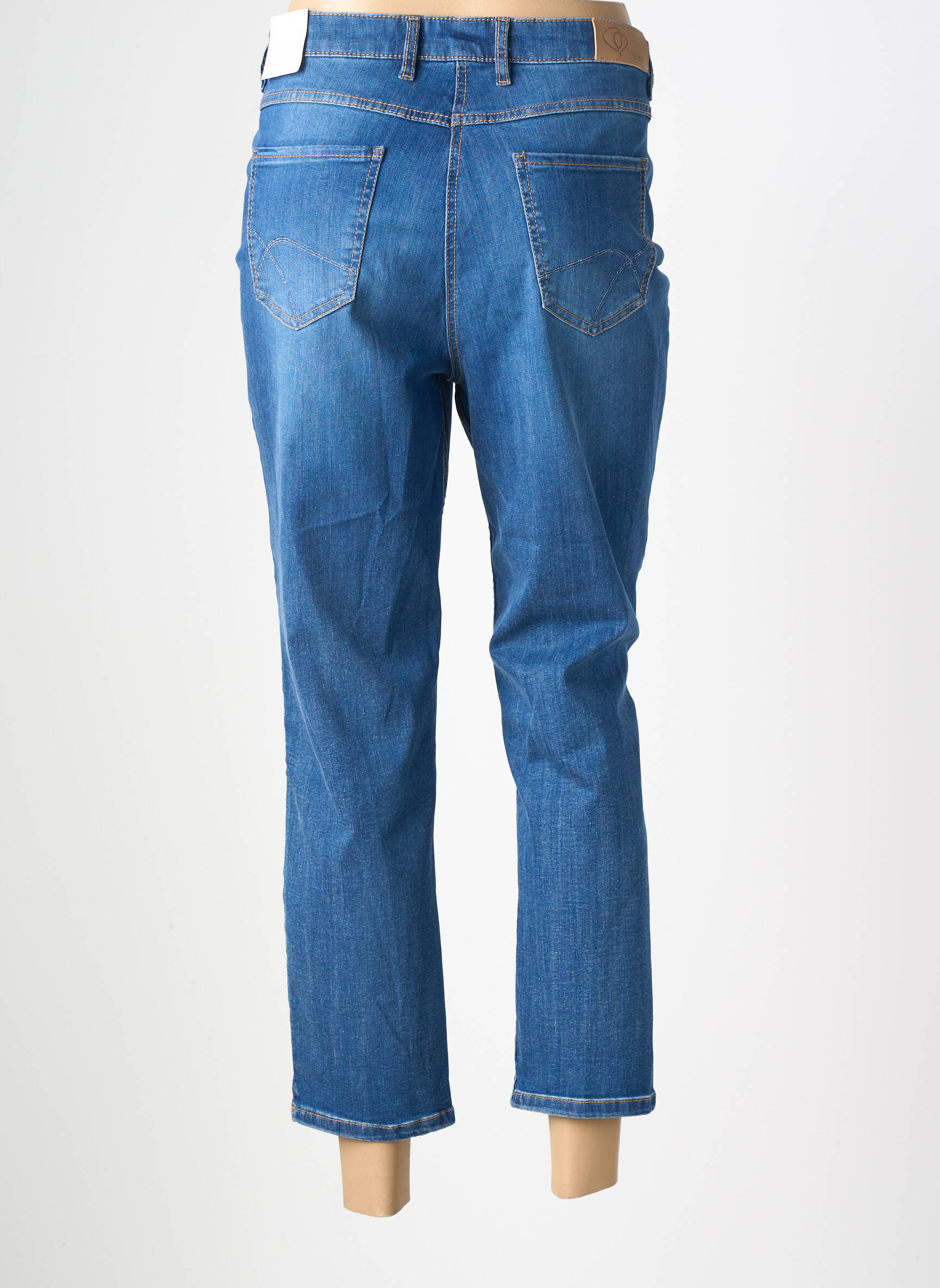 Jeans coupe slim stretch taille normale bleu TONI femme