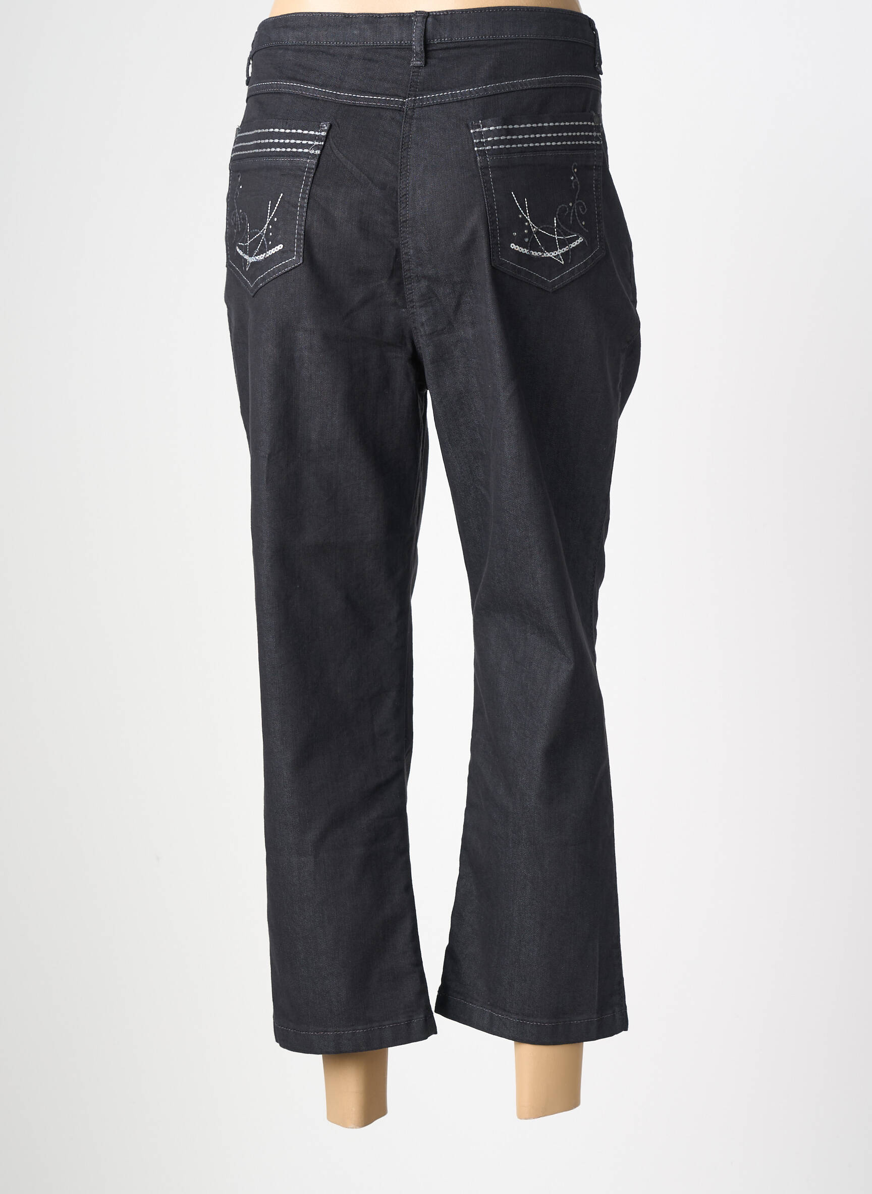 Jeans coupe slim stretch taille normale noir LEWINGER femme