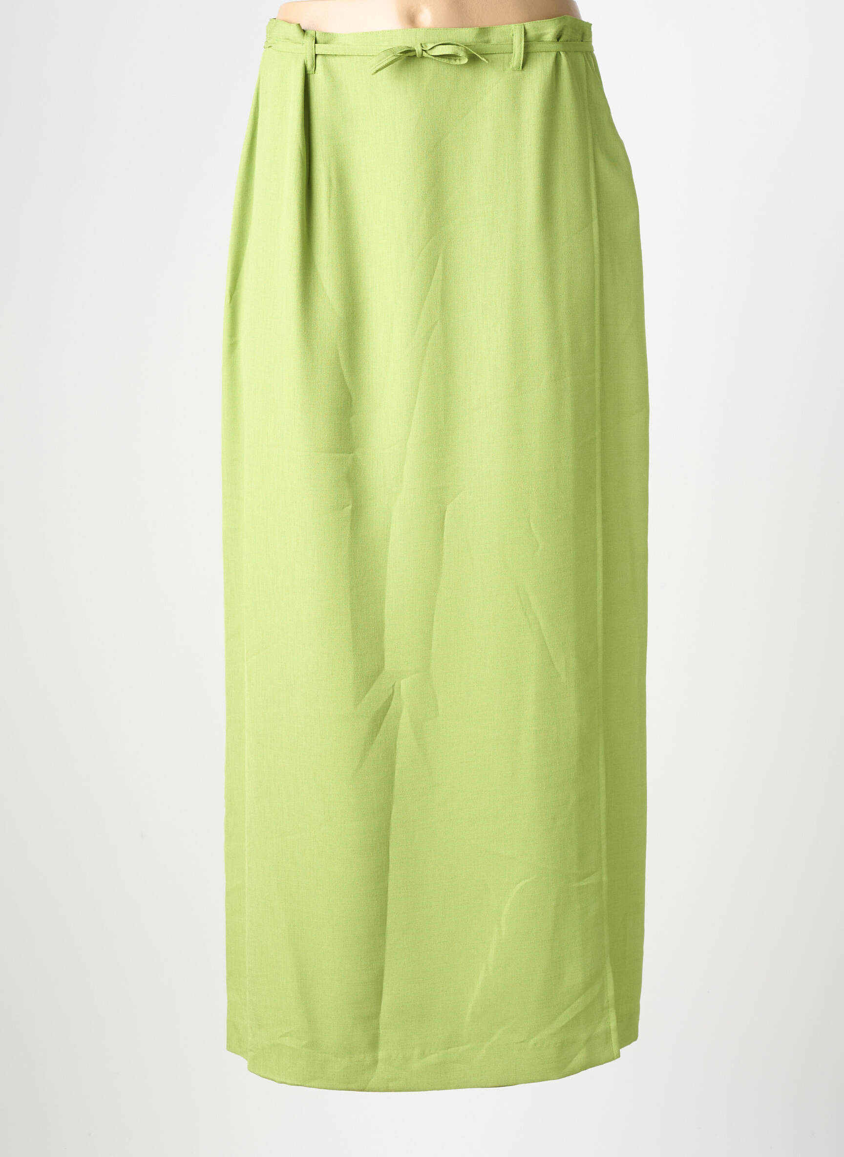 Jupe longue fermeture zippée au dos vert PRUNELLE femme