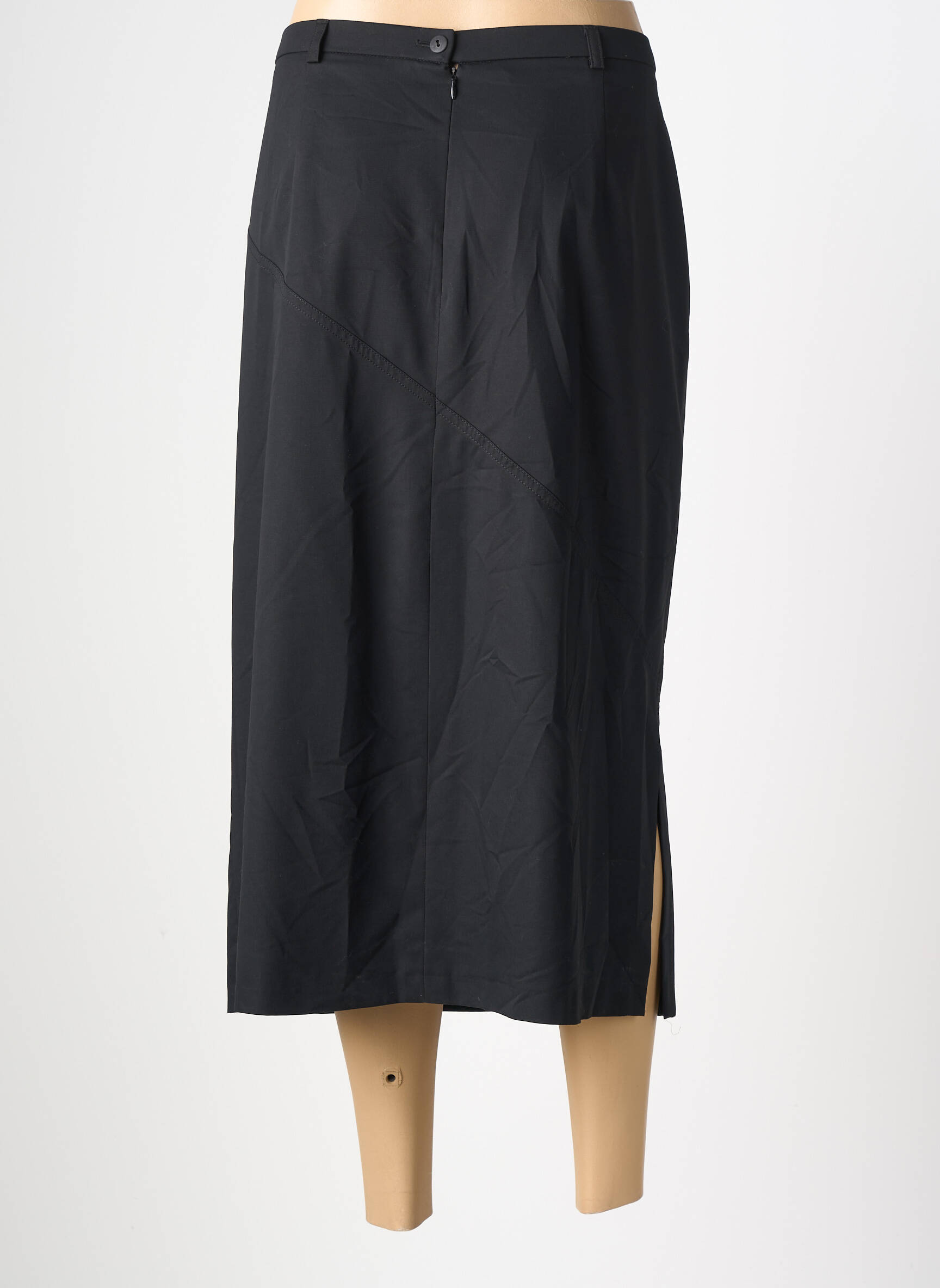 Jupe longue fermeture zippée au dos noir PAUPORTÉ femme