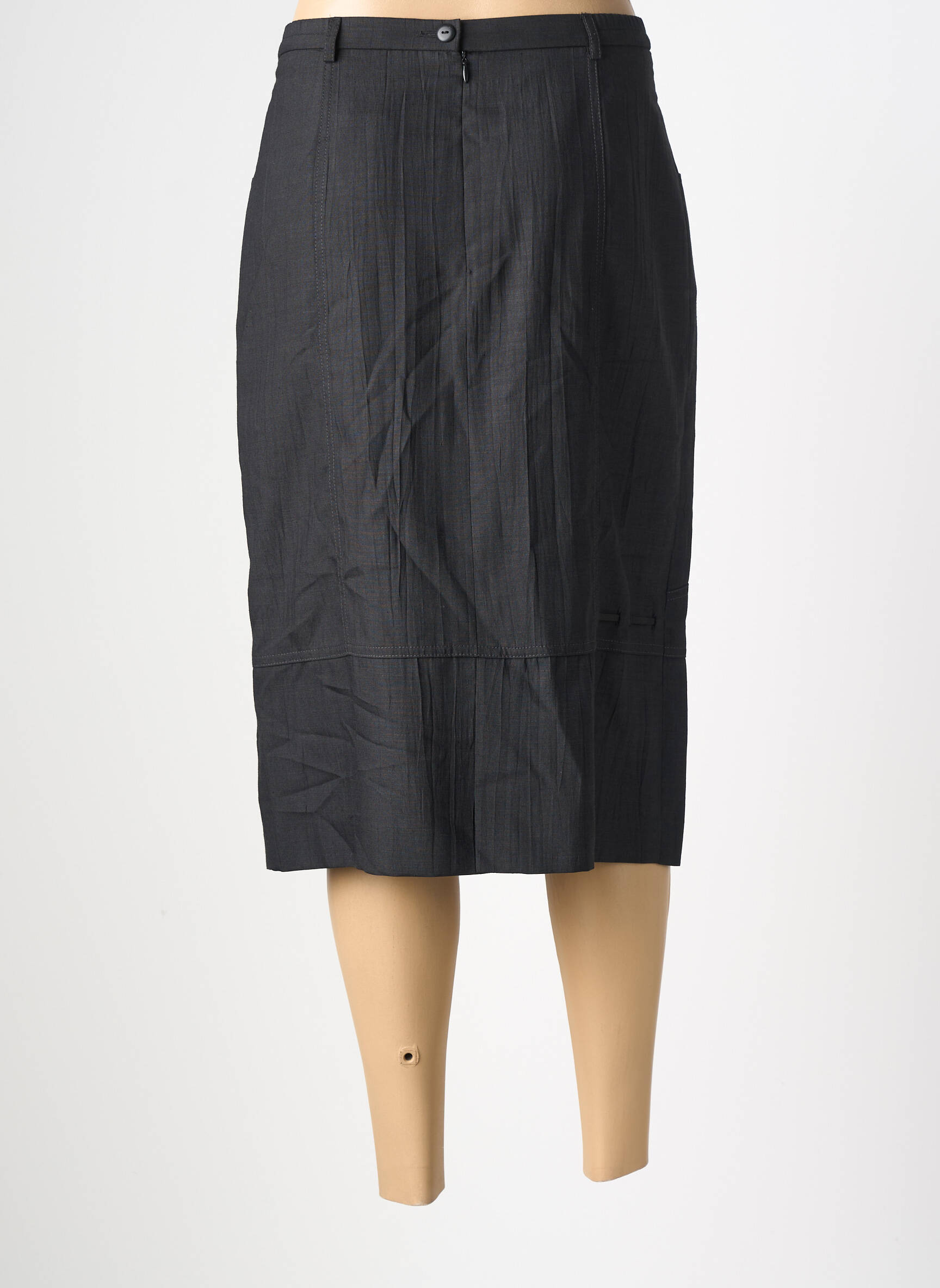Jupe mi-longue taille à pinces noir PAUPORTÉ femme