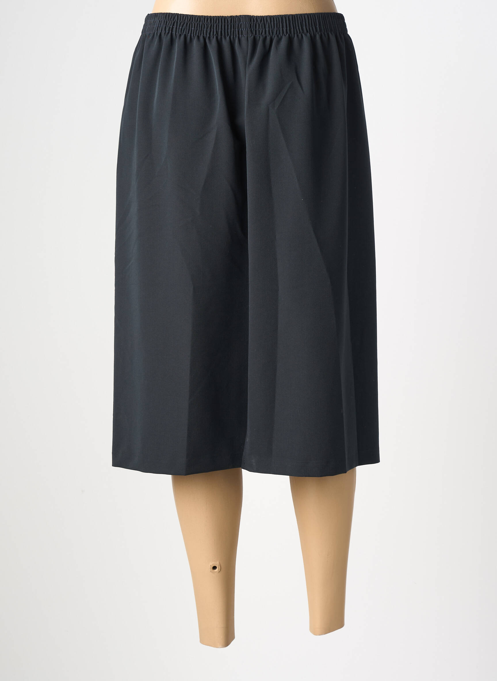 Jupe mi-longue coupe droite noir GRIFFON femme