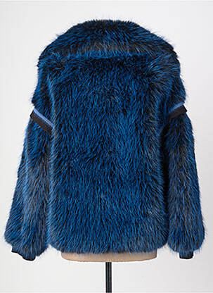 Manteau court coupe droite sans capuche bleu OAKWOOD femme