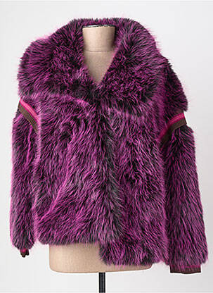 Manteau court coupe droite sans capuche rose OAKWOOD femme