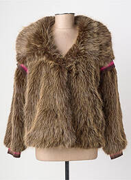 Manteau court coupe droite sans capuche marron OAKWOOD femme
