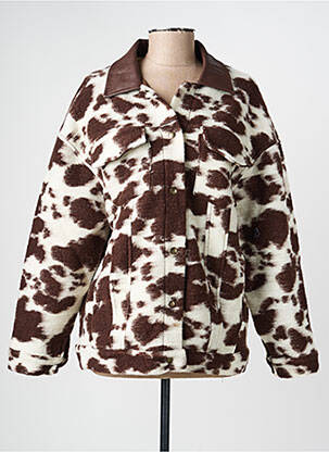 Veste casual coupe droite marron THE CORNER femme