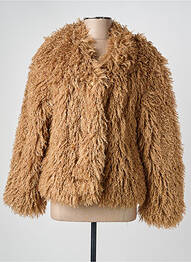 Manteau court coupe droite sans capuche beige OAKWOOD femme