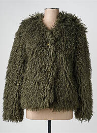 Manteau court coupe droite sans capuche vert OAKWOOD femme