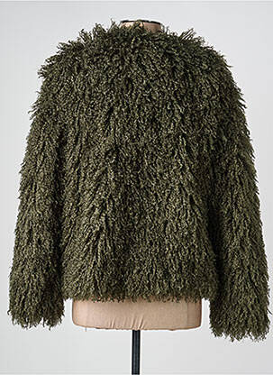 Manteau court coupe droite sans capuche vert OAKWOOD femme