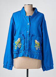Veste casual coupe droite bleu THE CORNER femme