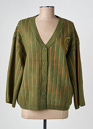 Gilet manches longues resserrée sur le bas vert THE CORNER femme