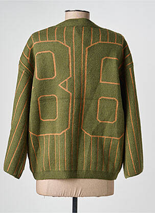 Gilet manches longues resserrée sur le bas vert THE CORNER femme