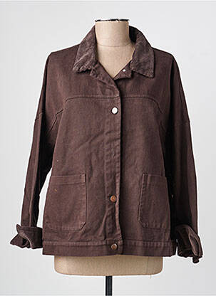 Veste casual coupe droite marron NINETTE femme