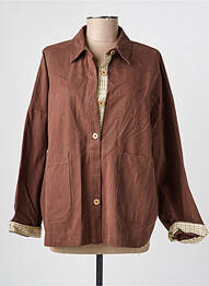 Veste casual coupe droite marron GIOYA & CO femme