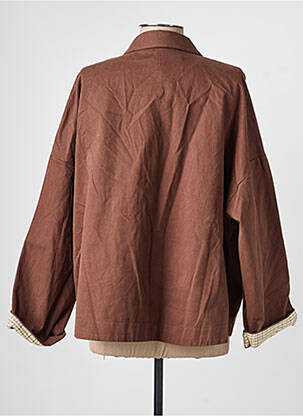Veste casual coupe droite marron GIOYA & CO femme