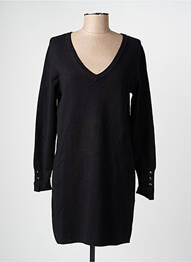 Robe pull col v manches longues noir YEST femme