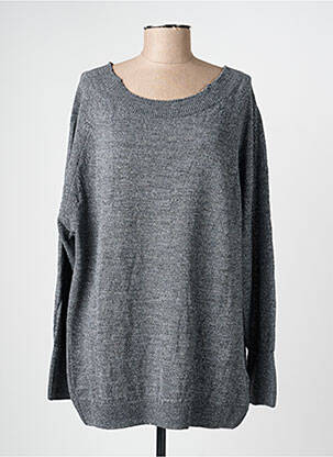 Pull coupe droite manches longues gris MAT. femme