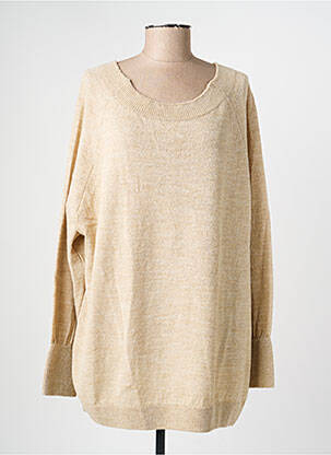 Pull coupe droite manches longues beige MAT. femme