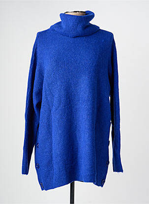 Pull coupe droite manches longues bleu BEAUTY WOMEN femme