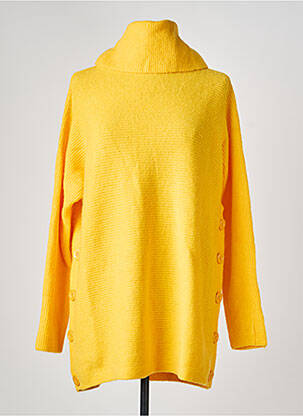 Pull coupe droite manches longues jaune BEAUTY WOMEN femme