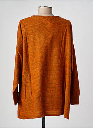 Pull coupe droite manches longues orange AGATHE & LOUISE femme