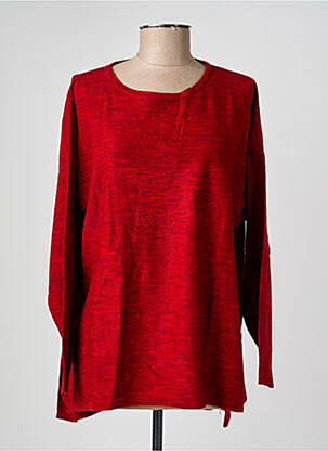 Pull coupe droite manches longues rouge AGATHE & LOUISE femme