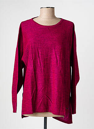 Pull coupe droite manches longues violet AGATHE & LOUISE femme