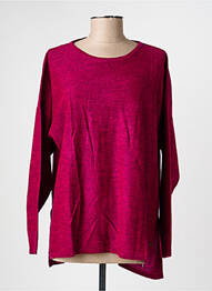Pull col rond manches longues violet AGATHE & LOUISE femme