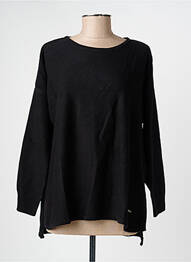 Pull col rond manches longues noir AGATHE & LOUISE femme