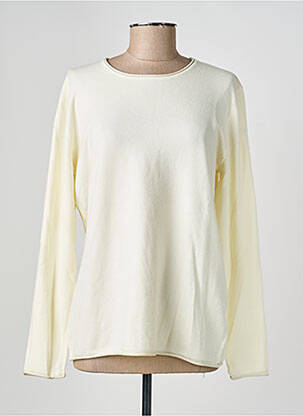 Pull coupe droite manches longues blanc MARINELLO femme
