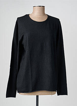Pull coupe droite manches longues noir MARINELLO femme