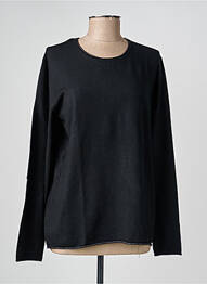 Pull coupe droite manches longues noir MARINELLO femme