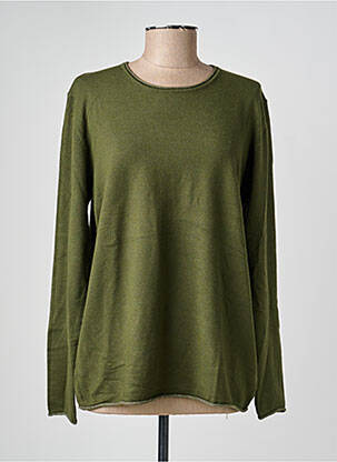Pull coupe droite manches longues vert MARINELLO femme