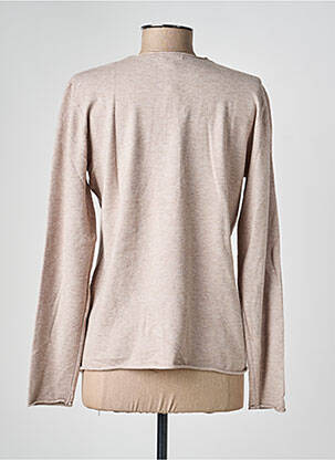 Pull coupe cintrée manches longues beige MARINELLO femme