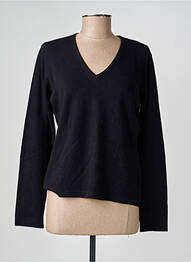 Pull coupe cintrée manches longues noir L'ATELIER D'ANNA femme