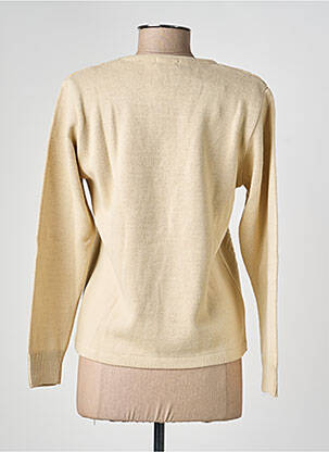 Pull coupe cintrée manches longues beige OMC femme