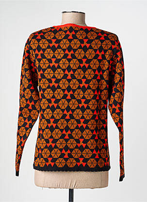 Pull coupe droite manches longues orange AGATHE & LOUISE femme